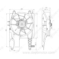 Auto radiator cooling fan for VW GOLF PARATI